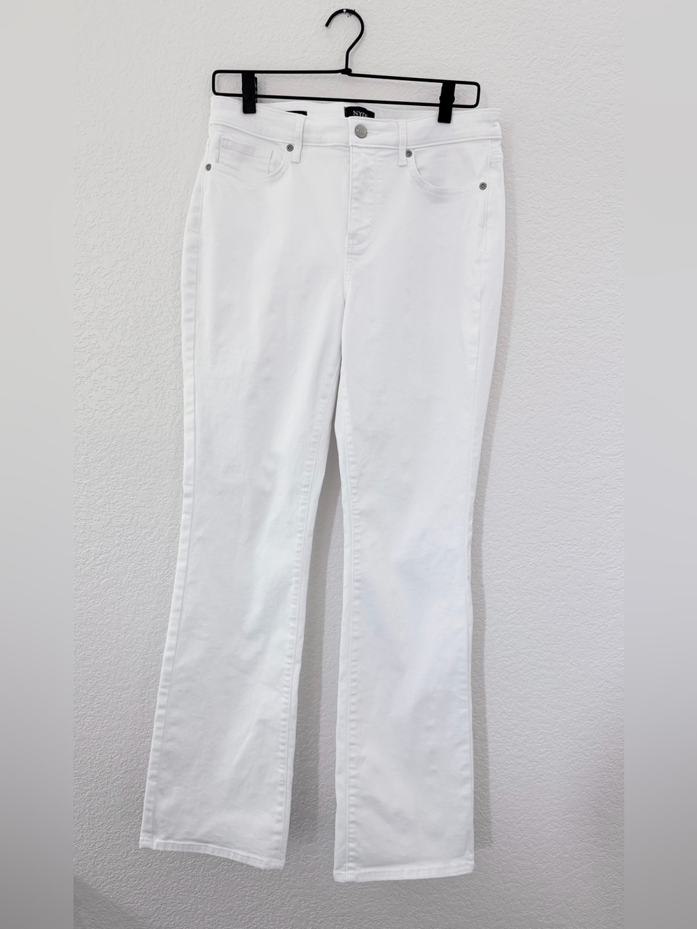 NYDJ Barbara Bootcut White Jeans Lift Tuck Technology Size 8